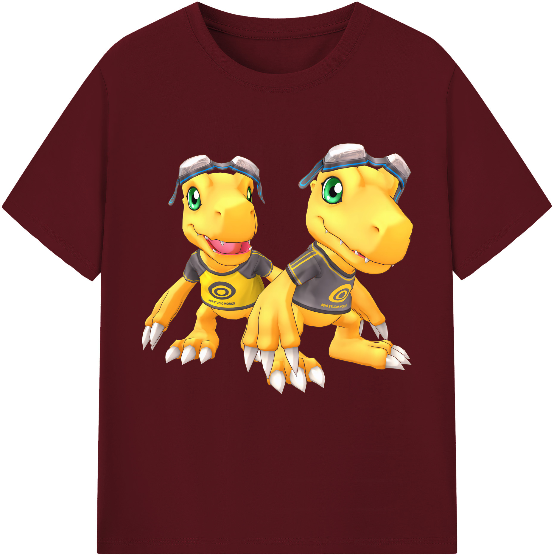 （画像用） Digimon デジタルモンスター/デジモン 綿100％半袖Tシャツ（フロントプリント）